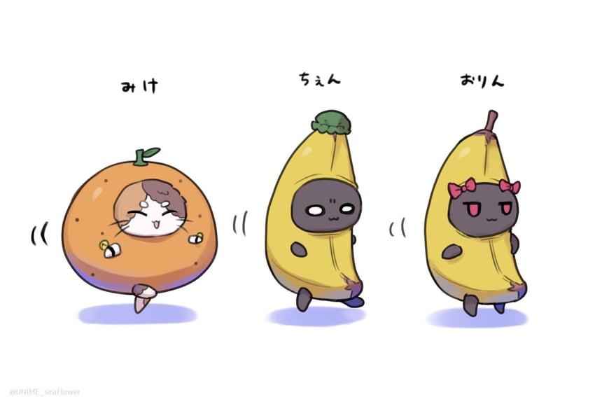 kaenbyou rin, chen, and goutokuji mike (touhou) drawn by unime_seaflower