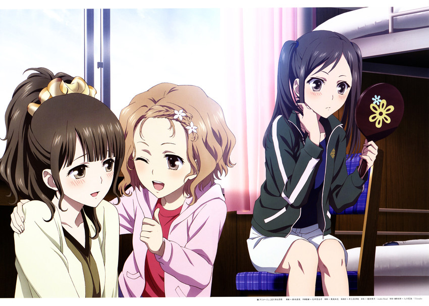 matsumae ohana, oshimizu nako, and tsurugi minko (hanasaku iroha) drawn by suzuki_misaki_(animator)