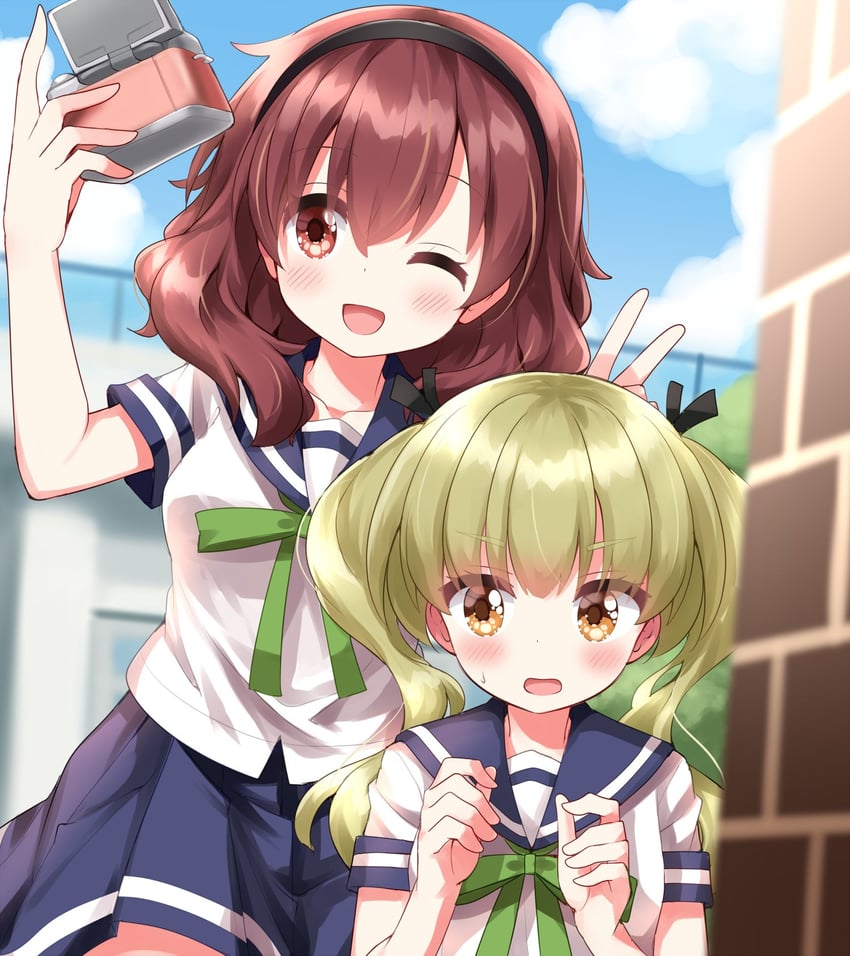 ibe sayuri and usami ayano (koisuru asteroid) drawn by ruu_(tksymkw)