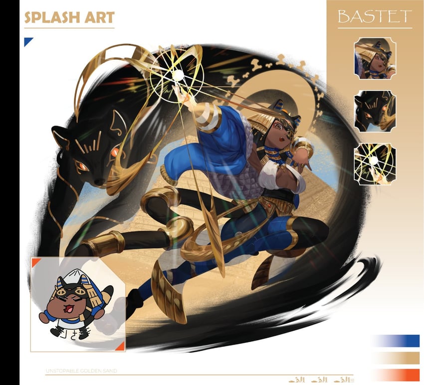bastet (original and 1 more) drawn by najashi