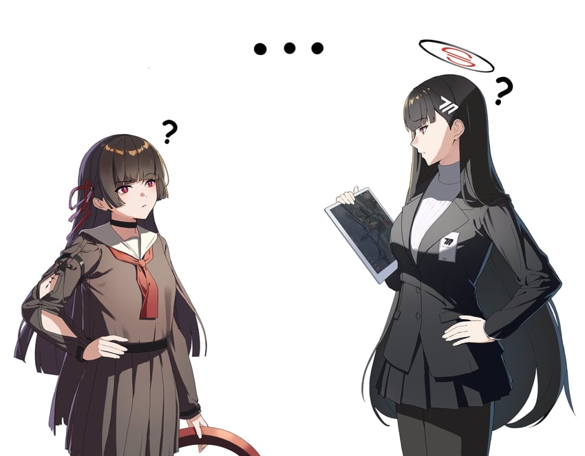 rio and chisa (blue archive and 1 more) drawn by ashamutoki