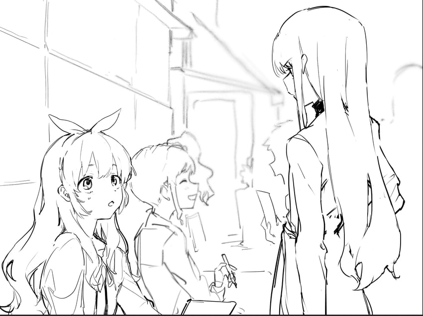 hoshimiya ichigo, kiriya aoi, and shibuki ran (aikatsu!) drawn by suiso_(owp)