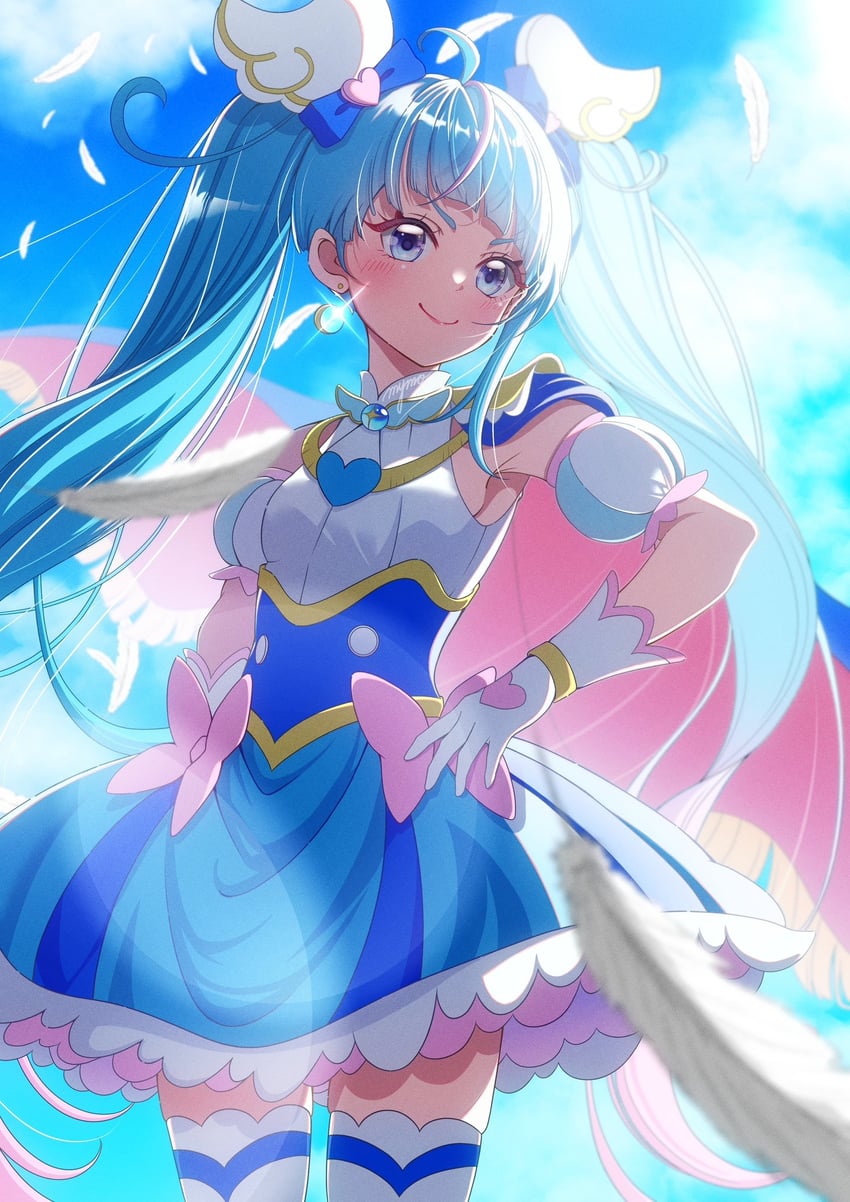 sora harewataru and cure sky (precure and 1 more) drawn by mymo0527