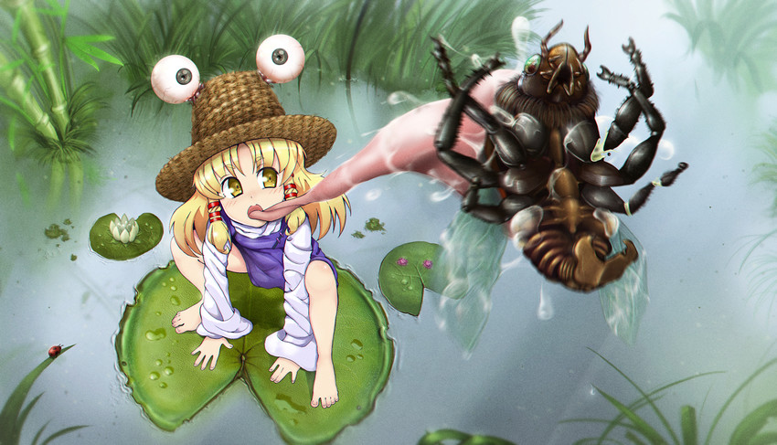 moriya suwako and pyonta (touhou) drawn by draw-till-death