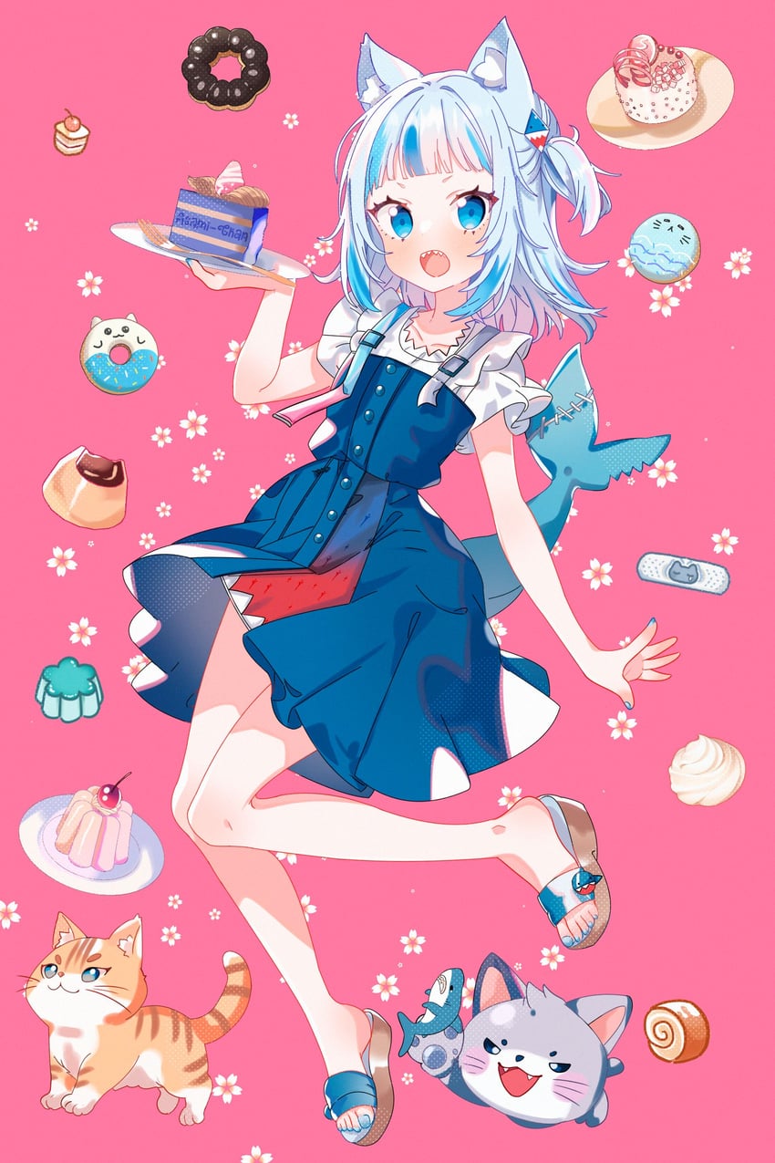 gawr gura (hololive and 1 more) drawn by asami-chan