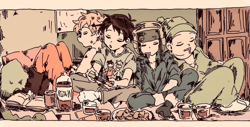 stan marsh, kenny mccormick, kyle broflovski, and eric cartman (south park and 1 more) drawn by nomi_mushi