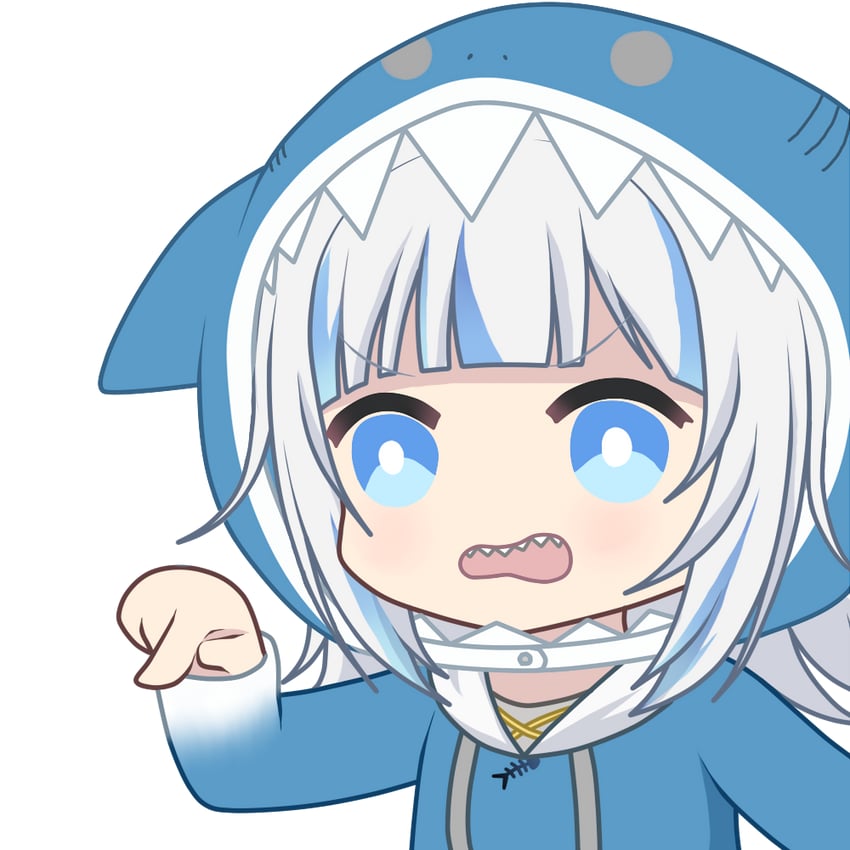 gawr gura (hololive and 1 more) drawn by zephylyne