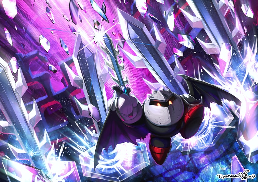 dark meta knight (kirby and 1 more) drawn by yamanashi_taiki