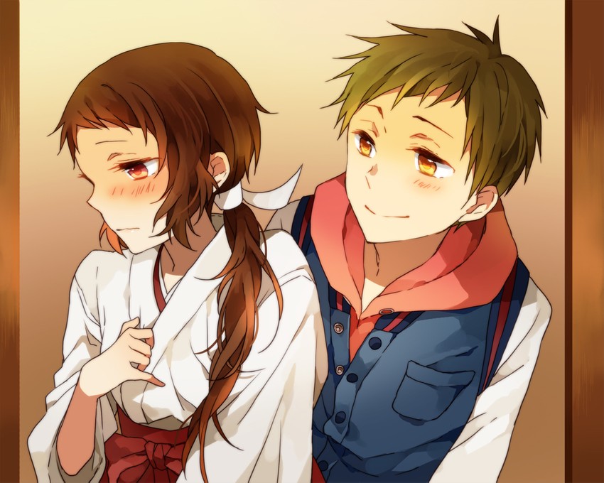 ibara mayaka and fukube satoshi (hyouka) drawn by kiri_(lwp01_lav)