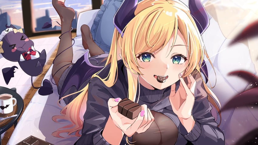yuzuki choco and chocolat-chan (hololive) drawn by anbasa_(amaneyuz13)
