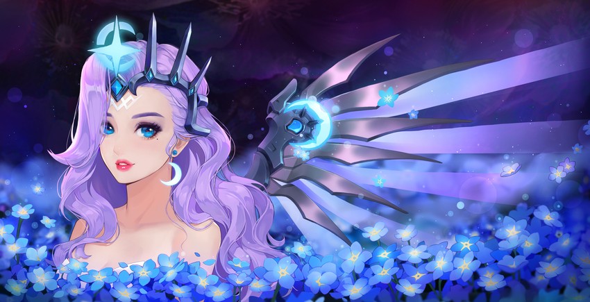 mercy and 2019 atlantic all-stars mercy (overwatch and 1 more) drawn by qi_kou