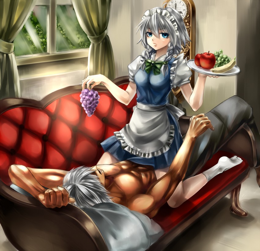 izayoi sakuya and dante (touhou and 1 more) drawn by nagare