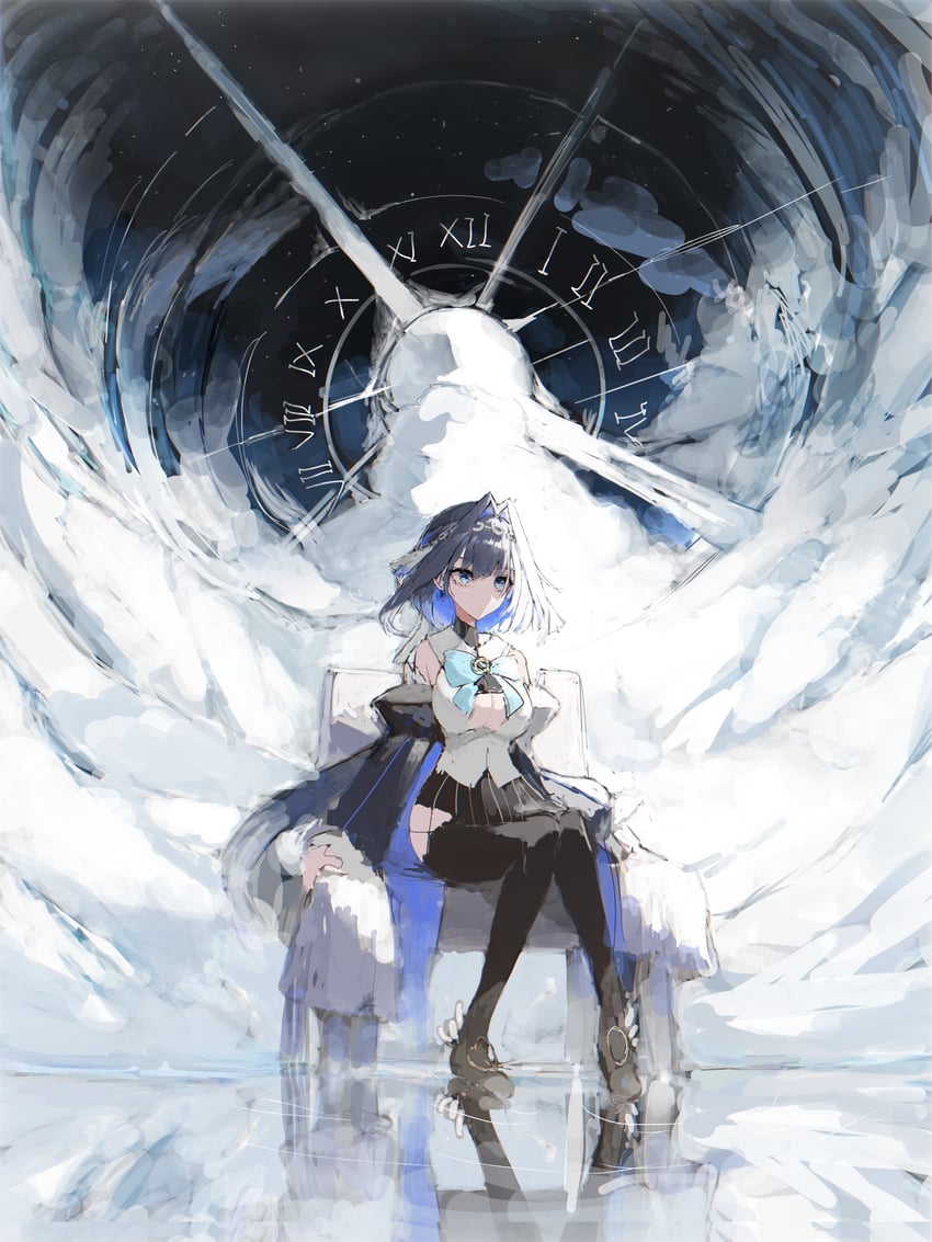 ouro kronii (hololive and 1 more) drawn by hurybone