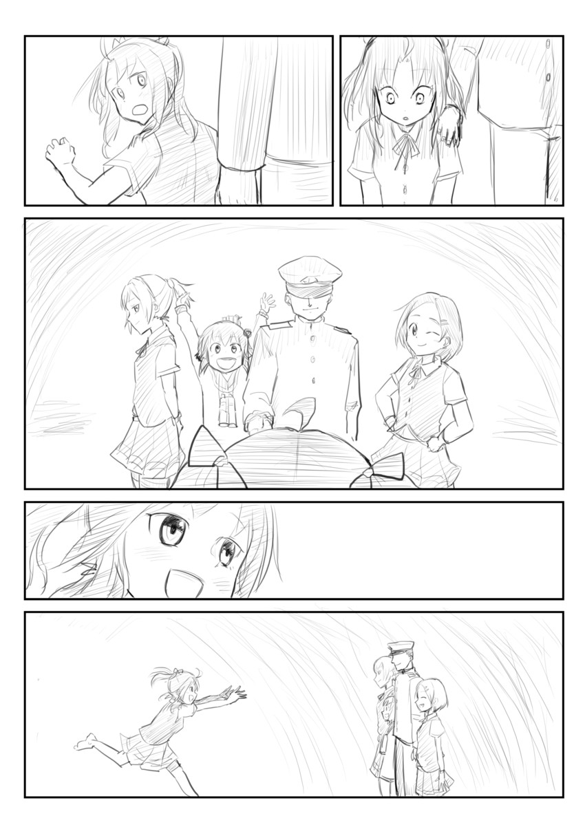 admiral, yukikaze, shiranui, kagerou, and kuroshio (kantai collection) drawn by eo_masaka