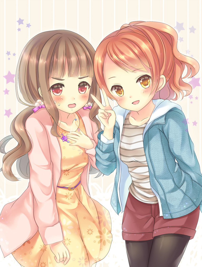 hojo karen and kamiya nao (idolmaster and 1 more) drawn by harukaruha