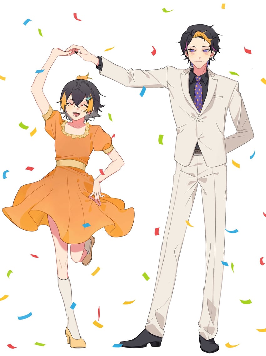 petra gurin and shu yamino (nijisanji and 1 more) drawn by str_ting