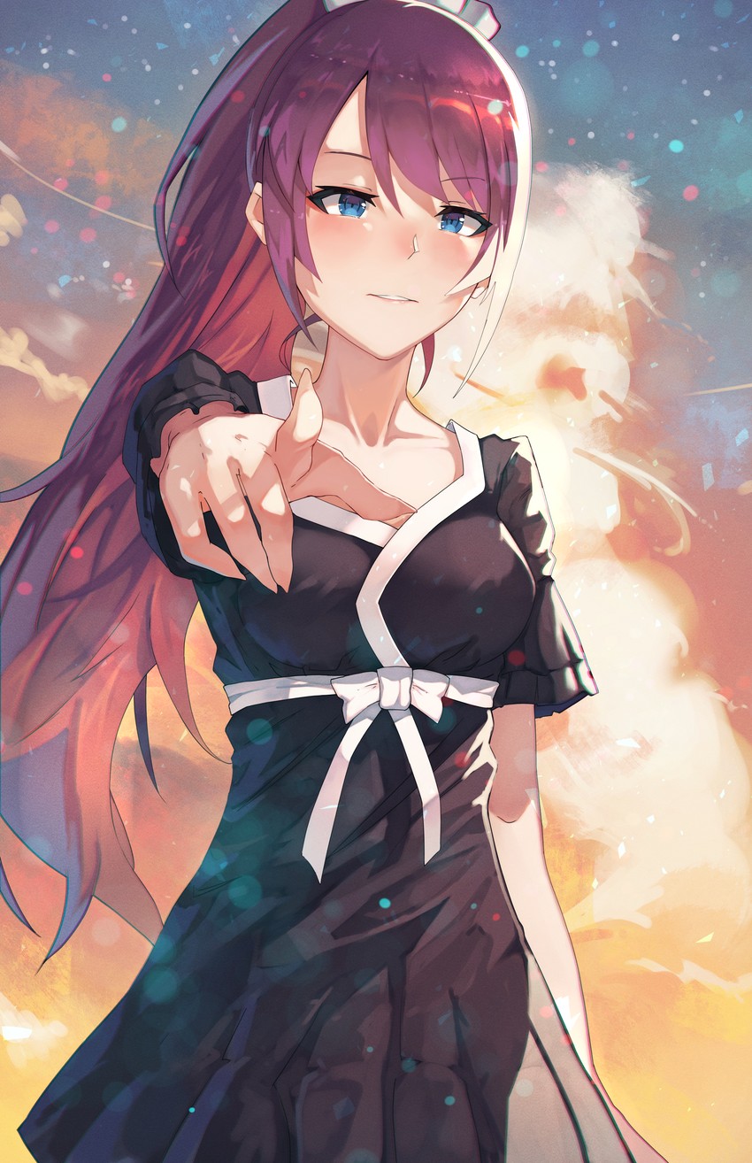 senjougahara hitagi (monogatari and 1 more) drawn by shizu_(shizuillust)