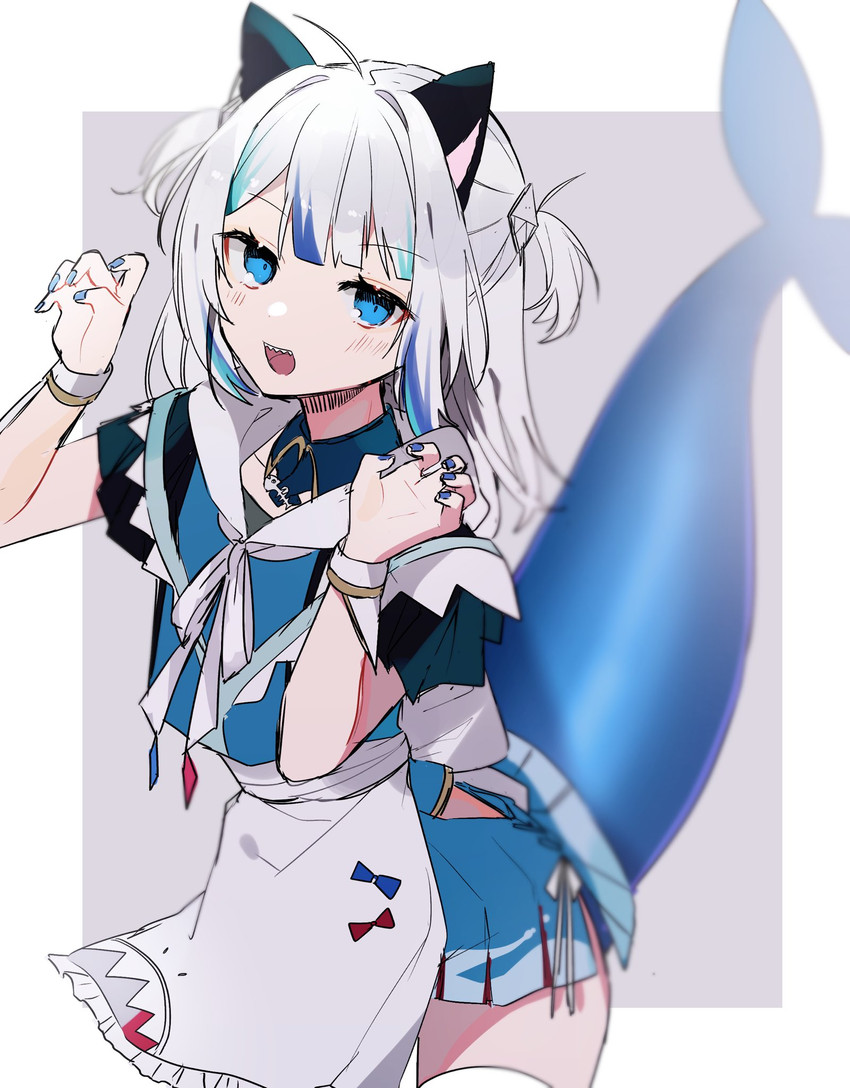 gawr gura (hololive and 1 more) drawn by tyazakura_sayu