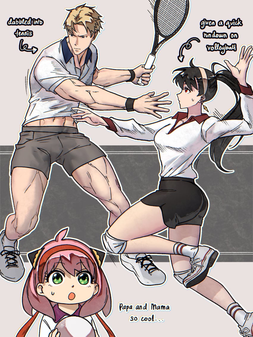 yor briar, anya, and twilight (spy x family) drawn by syachiiro
