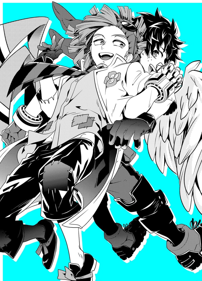 midoriya izuku and rody soul (boku no hero academia) drawn by ikuhashi_muiko