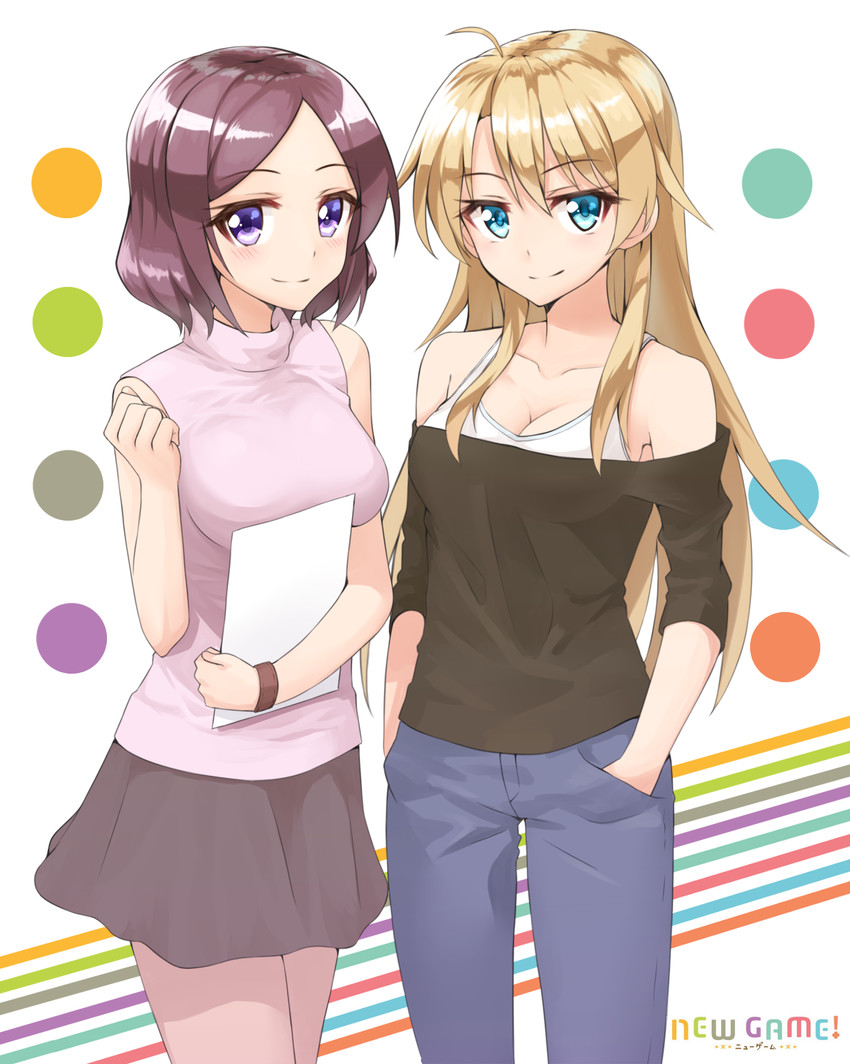 yagami kou and tooyama rin (new game!) drawn by shunichi