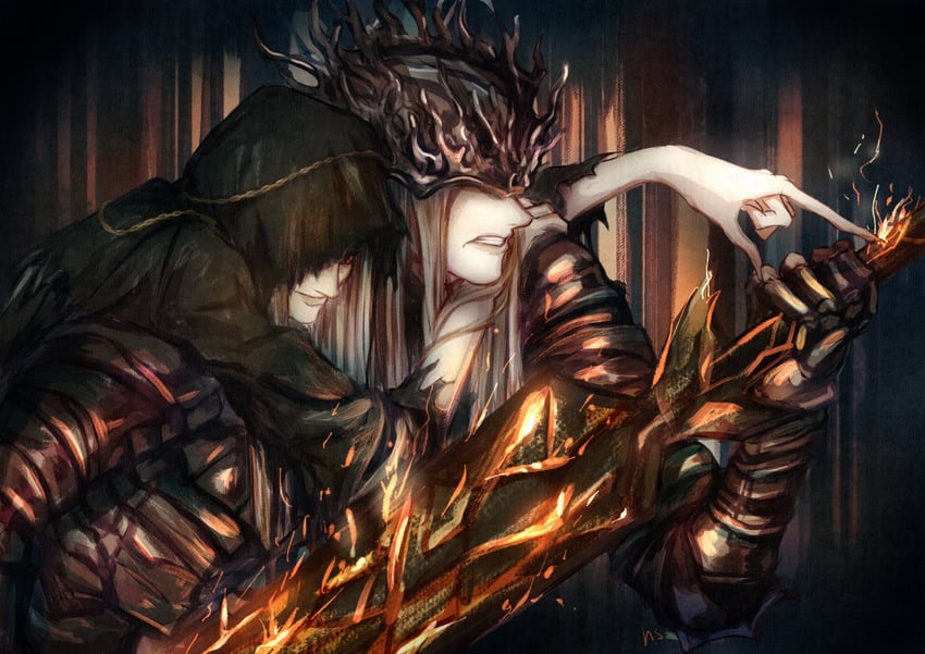lothric and lorian (dark souls and 1 more) drawn by nightmaresyrup