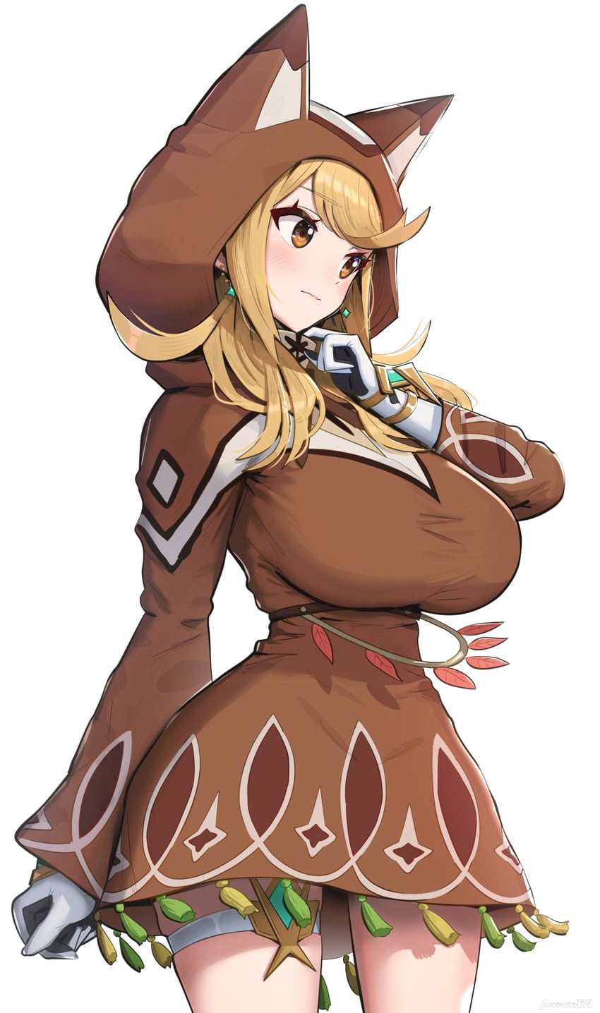 mythra (xenoblade chronicles and 1 more) drawn by gonzarez