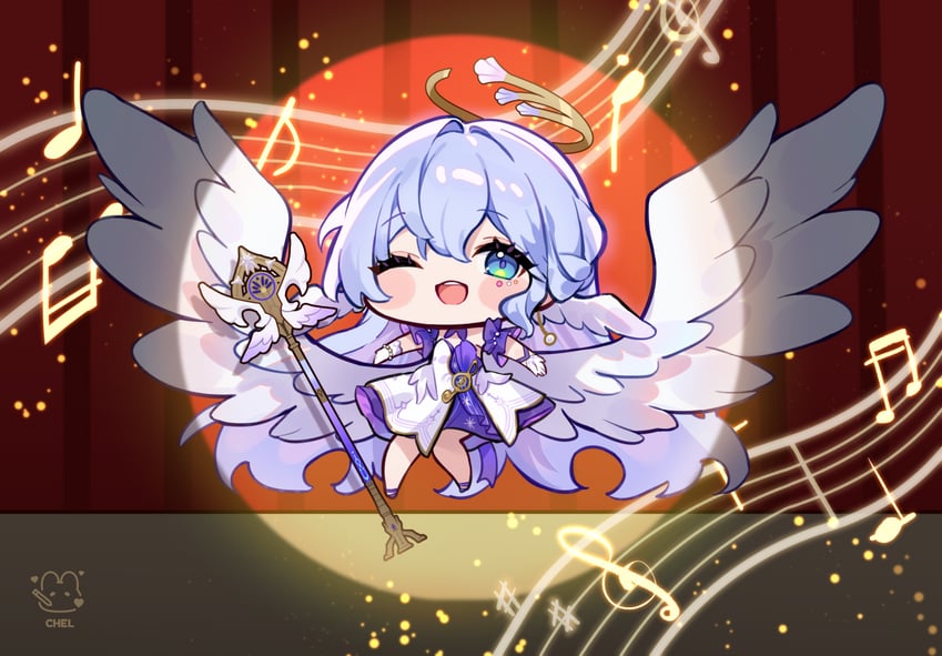 robin (honkai and 1 more) drawn by cheli_(kso1564)