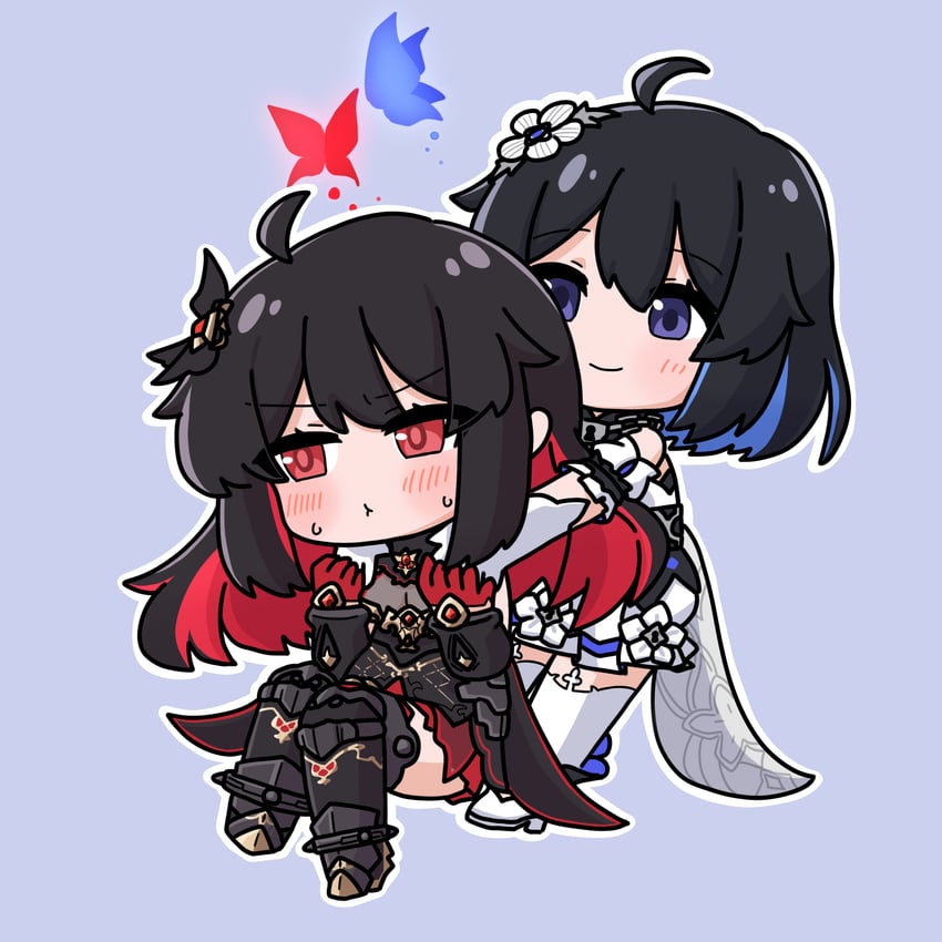 seele vollerei and seele (honkai and 1 more) drawn by mokkyo_(motkyo)