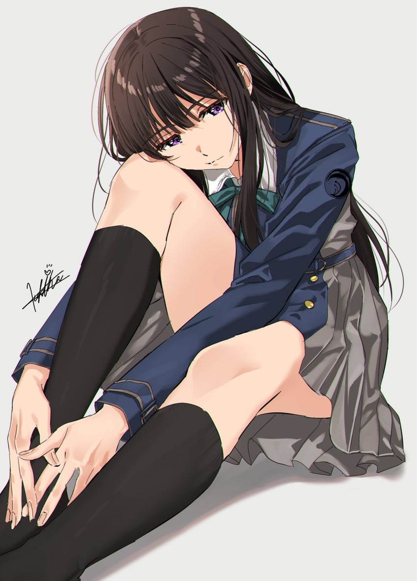 inoue takina (lycoris recoil) drawn by kukiha