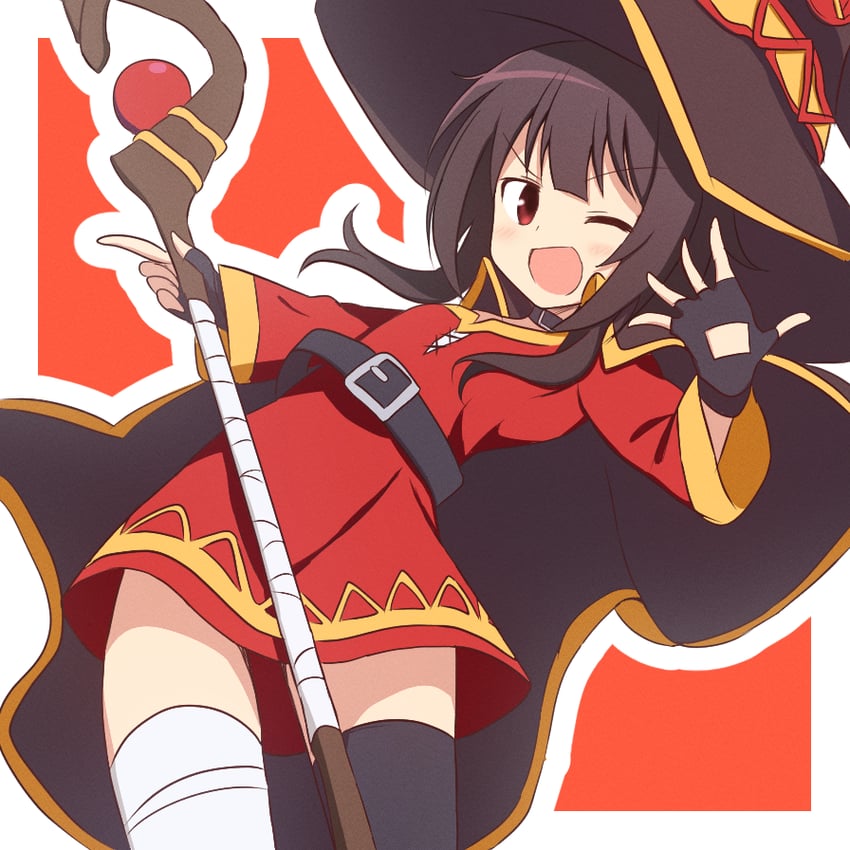 megumin (kono subarashii sekai ni shukufuku wo!) drawn by curakuru