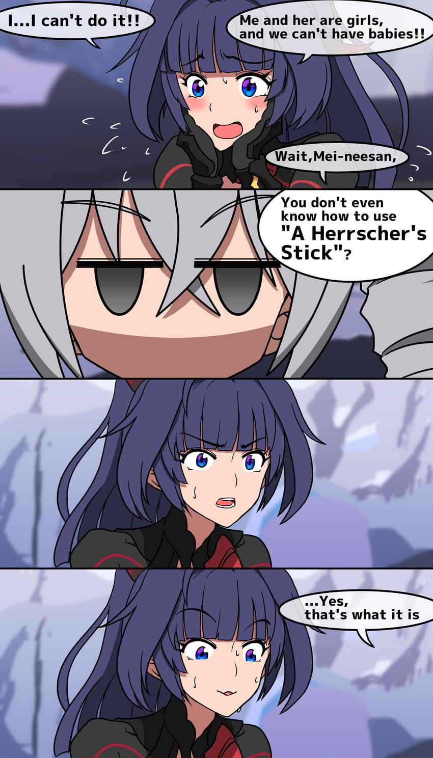 raiden mei and bronya zaychik (honkai and 1 more) drawn by imtmcomics