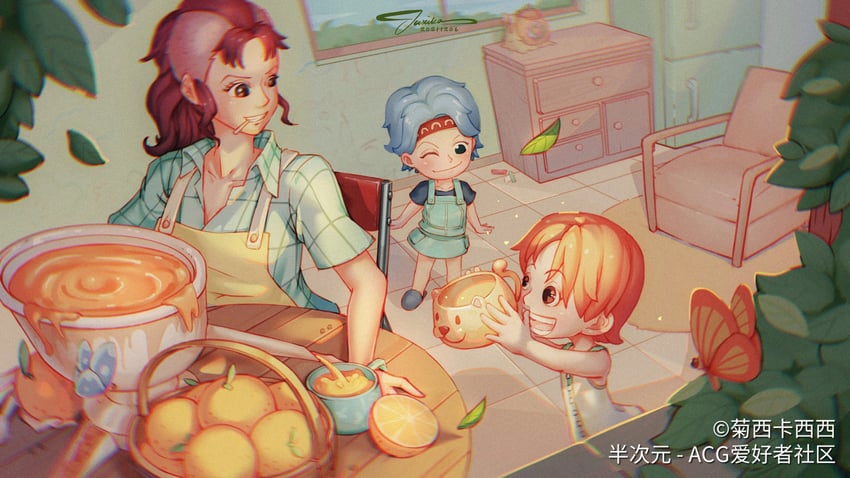 nami, nojiko, and bellemere (one piece) drawn by juxika_xixi