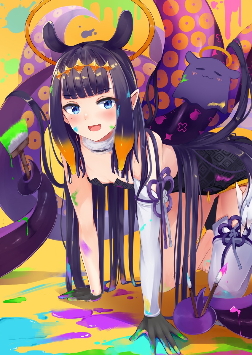 ninomae ina'nis and takodachi (hololive and 1 more) drawn by irohara