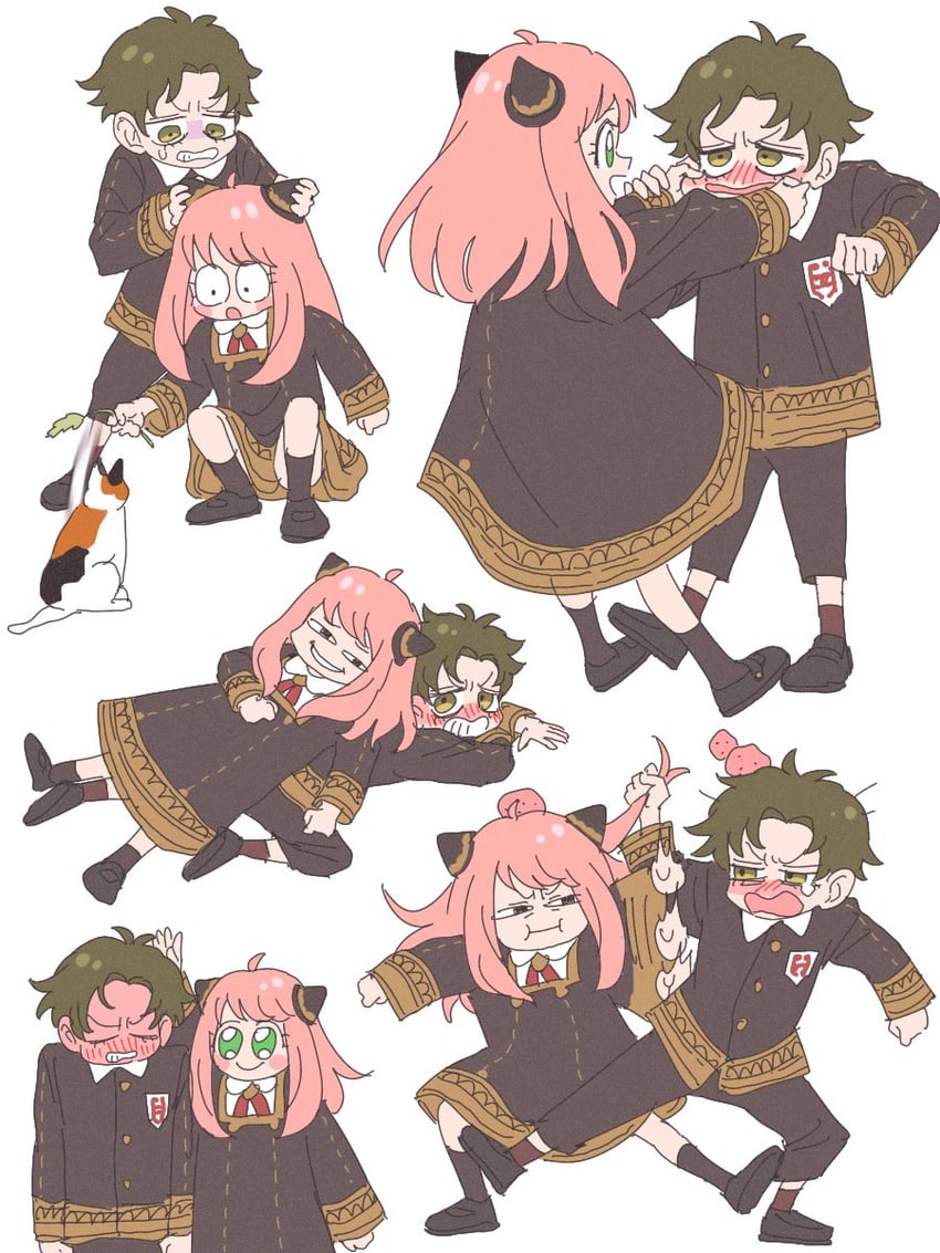 anya and damian desmond (spy x family) drawn by saikooomainichi