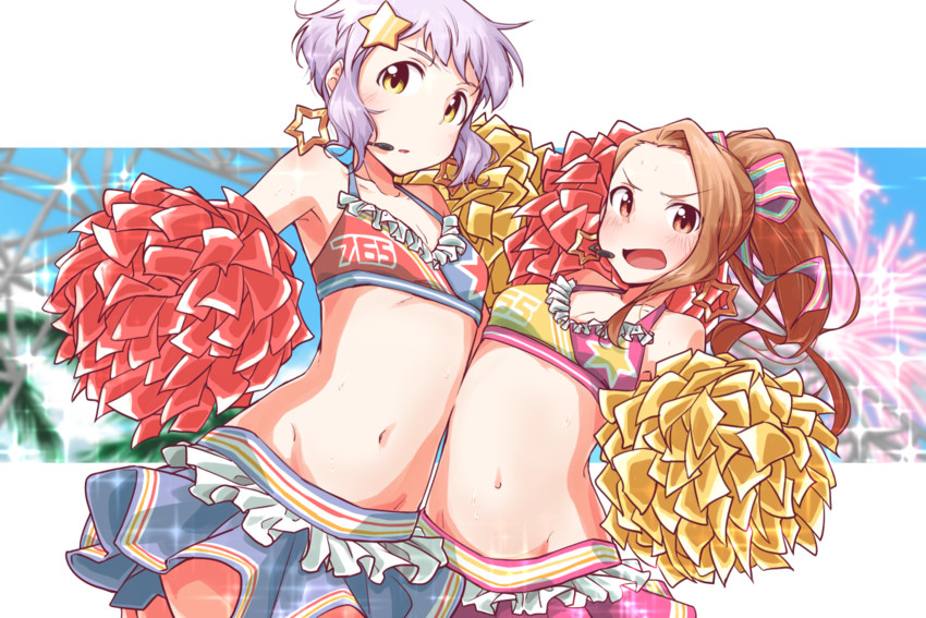 minase iori and makabe mizuki (idolmaster and 1 more) drawn by guriko_(mossari)
