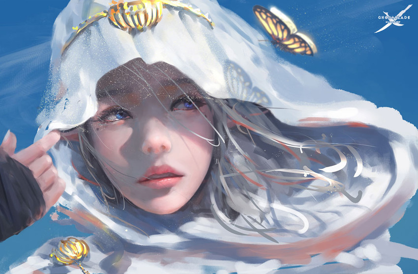 princess yan (ghostblade) drawn by wlop