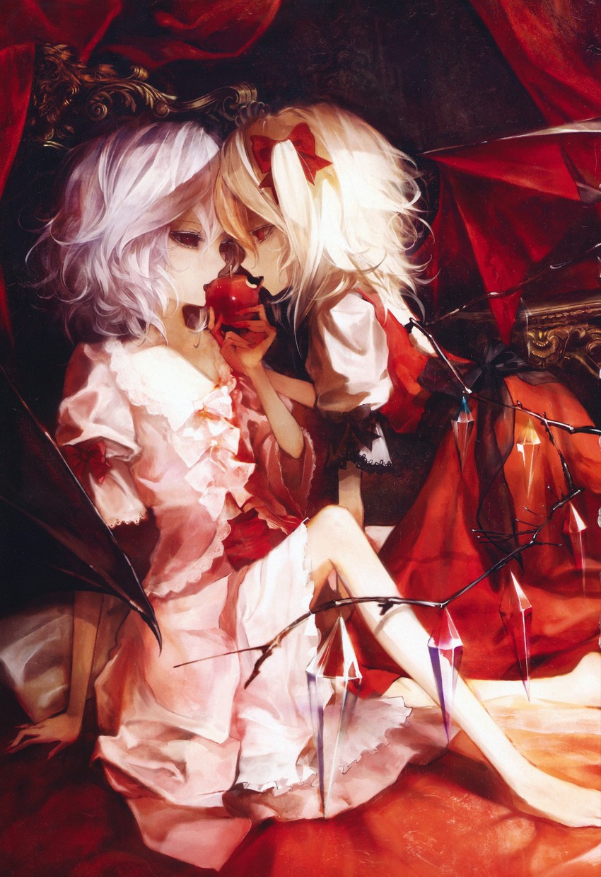 remilia scarlet and flandre scarlet (touhou) drawn by banpai_akira