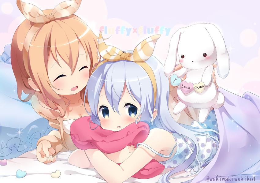kafuu chino and hoto cocoa (gochuumon wa usagi desu ka?) drawn by neki_(wakiko)