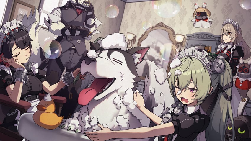 ellen joe, von lycaon, corin wickes, alexandrina sebastiane, drusilla, and 3 more (zenless zone zero) drawn by ryuudog