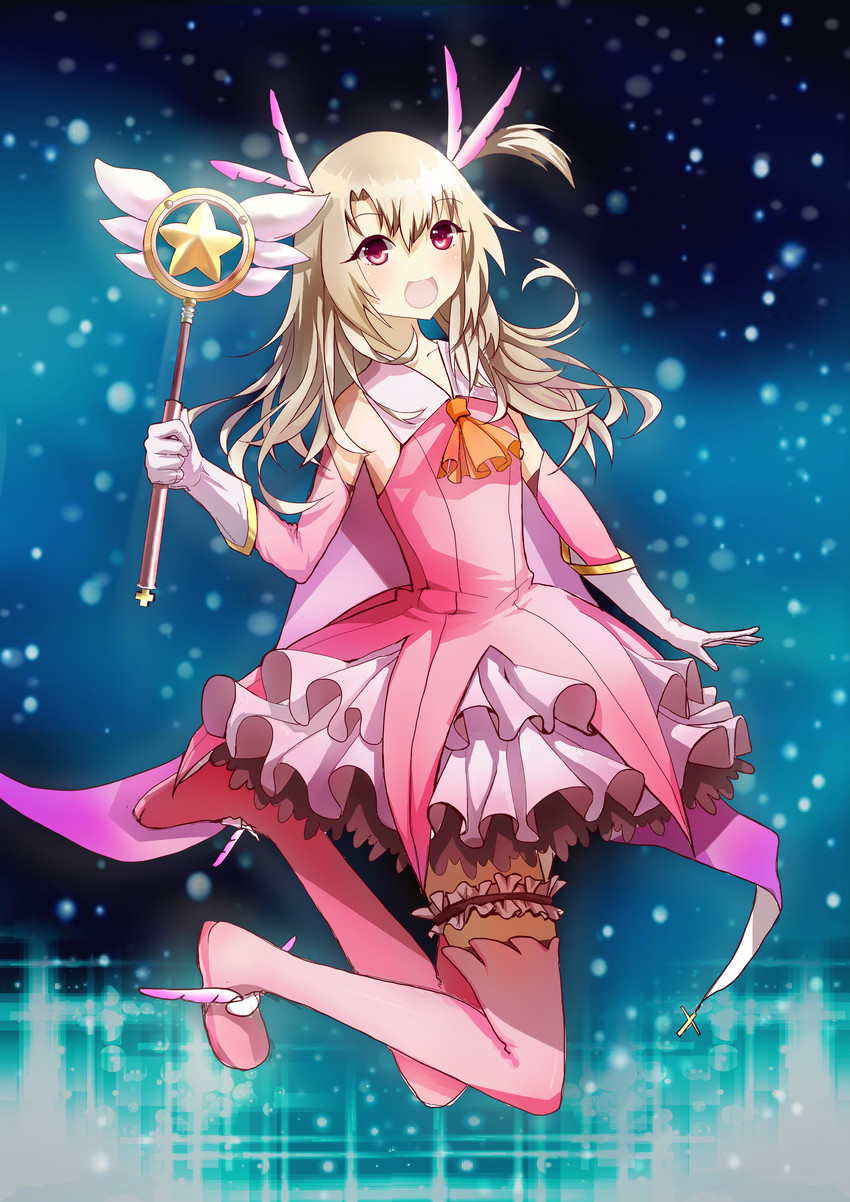 illyasviel von einzbern, prisma illya, and magical ruby (fate and 1 more) drawn by lverini