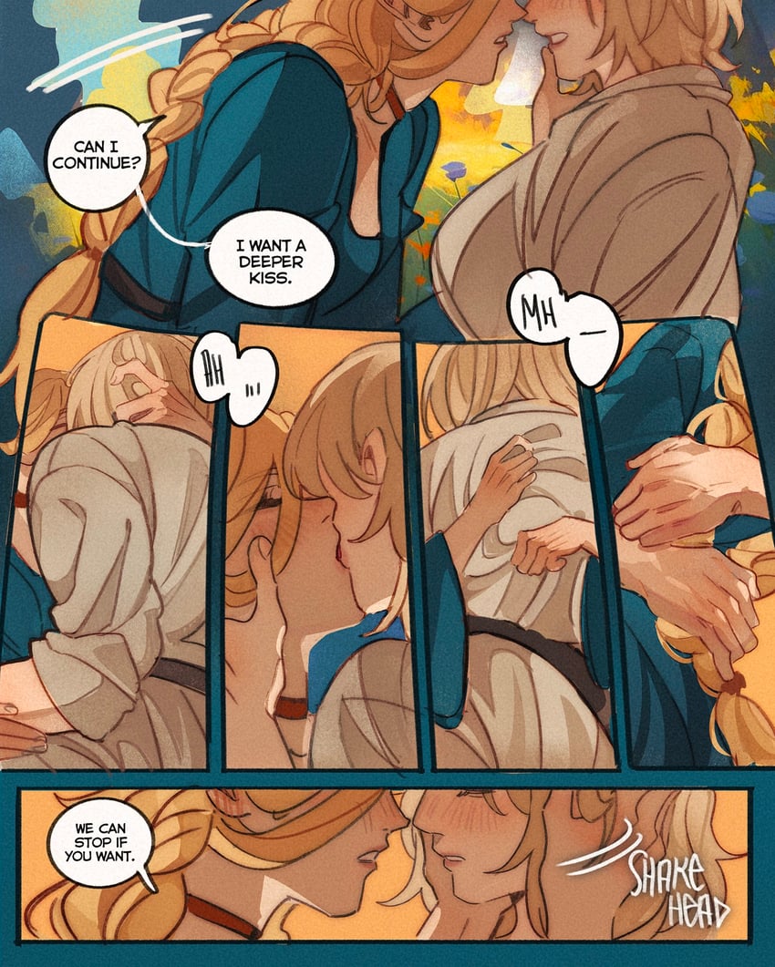 marcille donato and falin touden (dungeon meshi) drawn by angrymiloras