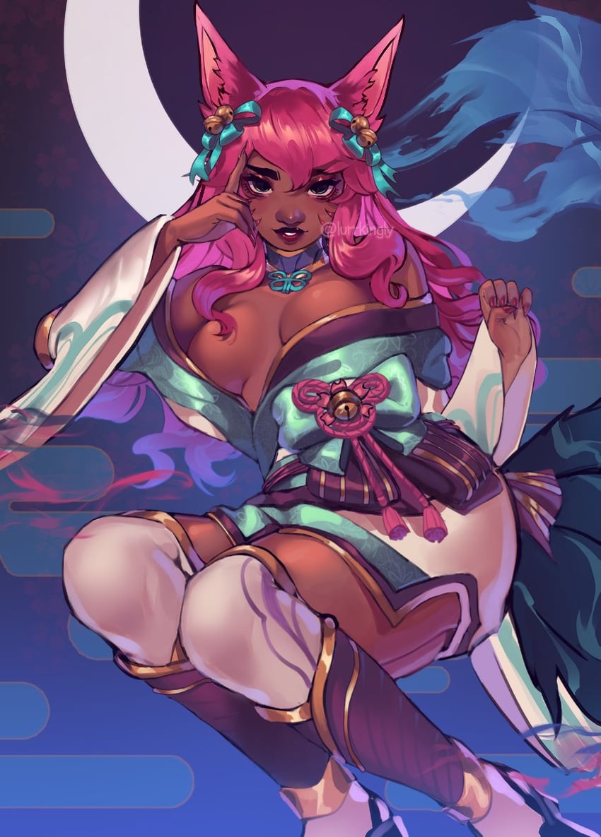 ahri and spirit blossom ahri (league of legends) drawn by lyr_(lurrkingly)