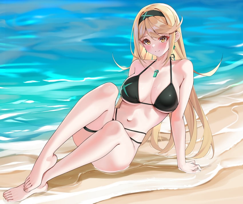 mythra (xenoblade chronicles and 1 more) drawn by matrix16