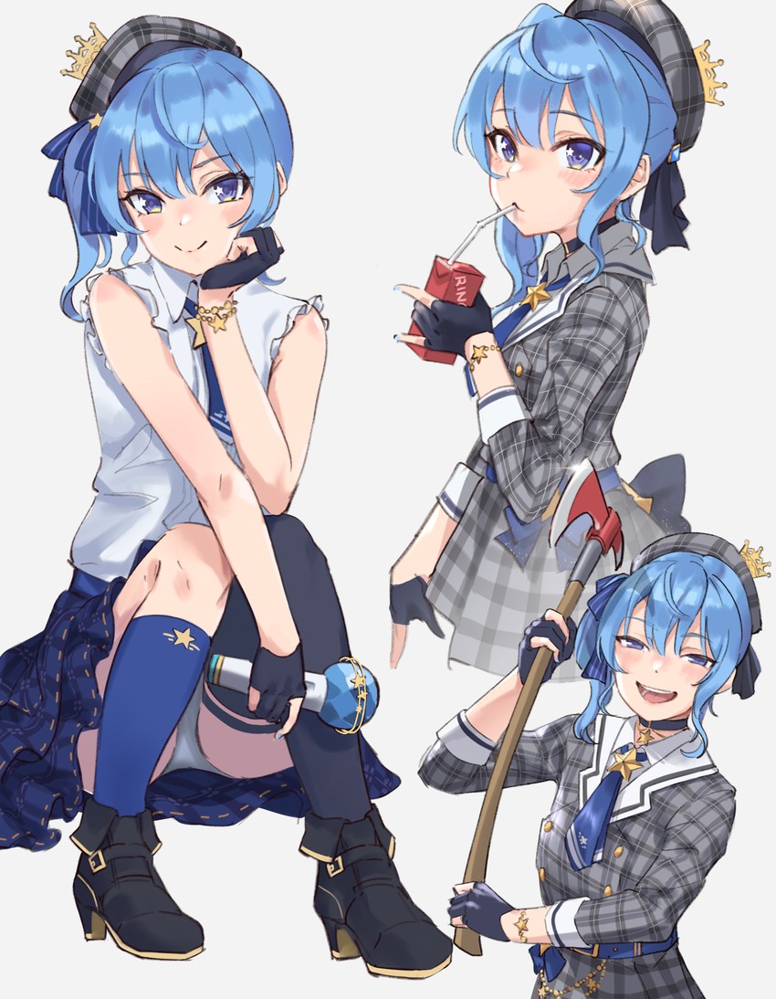 hoshimachi suisei (hololive and 1 more) drawn by joeychen