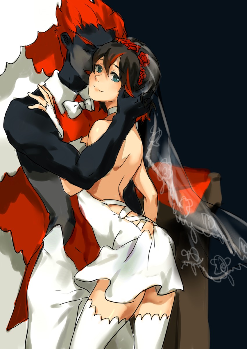 matoi ryuuko and senketsu (kill la kill) drawn by mi_lu-zi