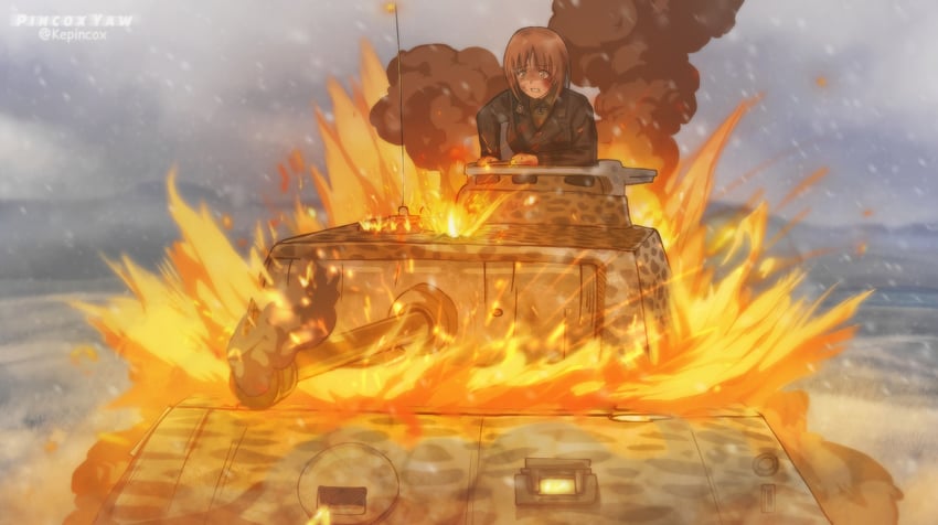 nishizumi miho (girls und panzer and 1 more) drawn by kepincox