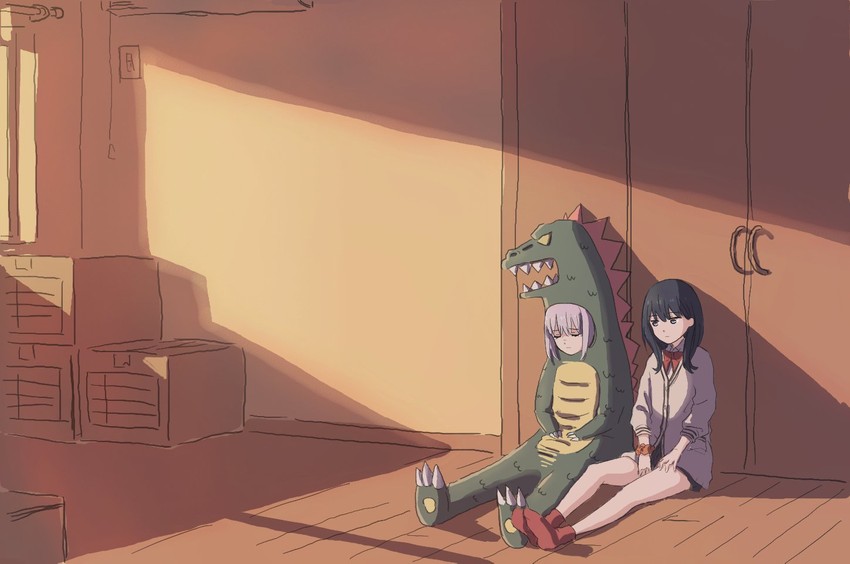 takarada rikka and shinjou akane (gridman universe and 1 more) drawn by lyy