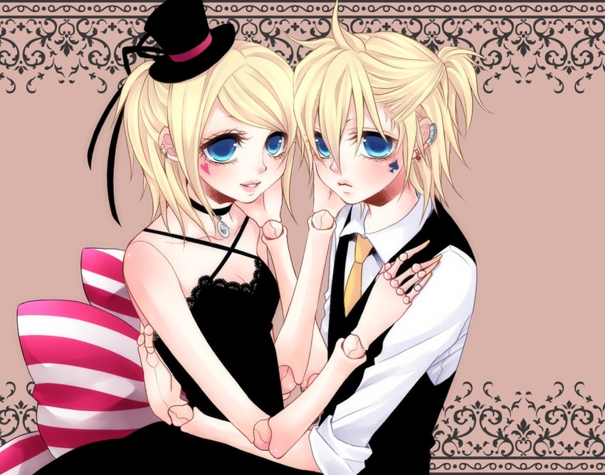 kagamine rin and kagamine len (vocaloid) drawn by sakuragi_mikan