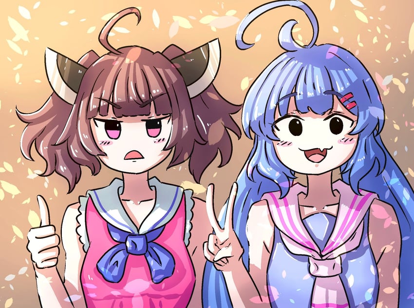 touhoku kiritan and otomachi una (vocaloid and 2 more) drawn by mamesan0031